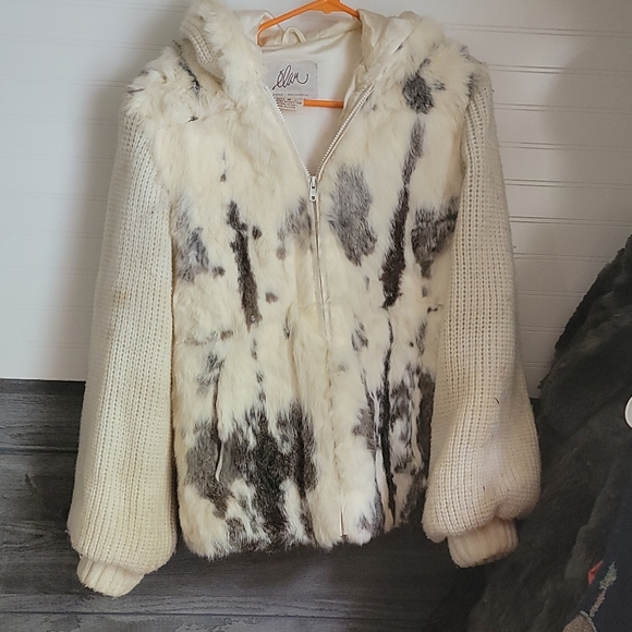 Élan Dyed Rabbit Fur Women's Jacket - Picture 1 of 4